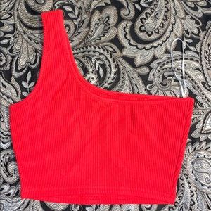 One shoulder crop top